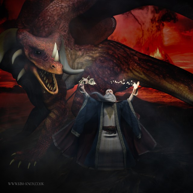 Merlin and his dragon