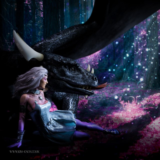 A fae and her dragon